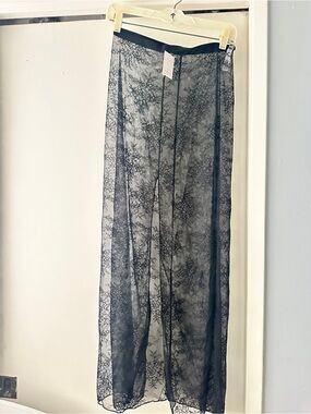 Auden Sheer Black Lace Maxi Skirt